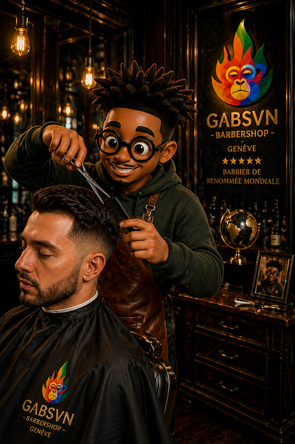 Portrait d’un expert style et image pour un barbershop premium à Genève